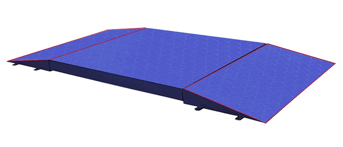 Carbon steel platform scale with optional ramp Carbon steel platform scale with optional ramp